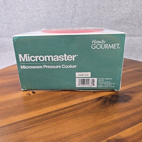 NEW Handy gourmet micro-master POP Microwave Pressure Cooker Red - Picture 10 of 10